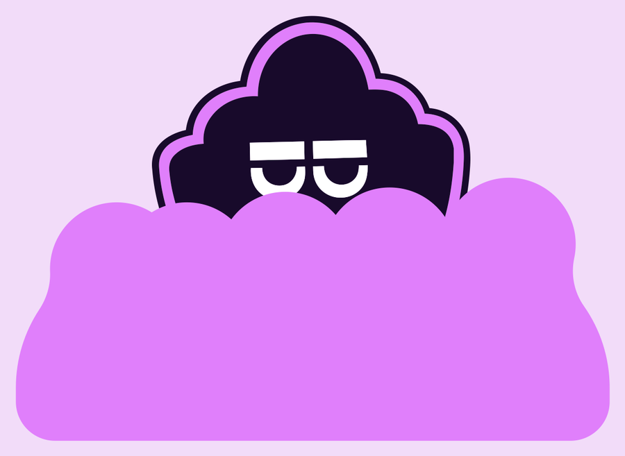 DooDooVPN mascot peeking over a cloud